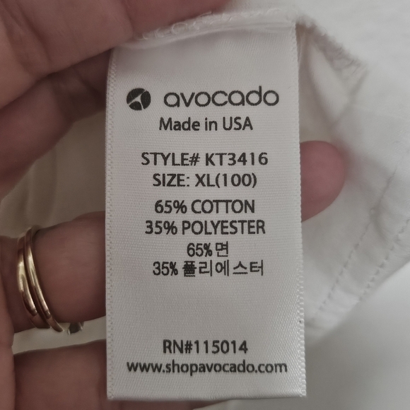 NWT Avocado muscle tee vintage white top raw hem around arms size xl - Picture 4 of 11